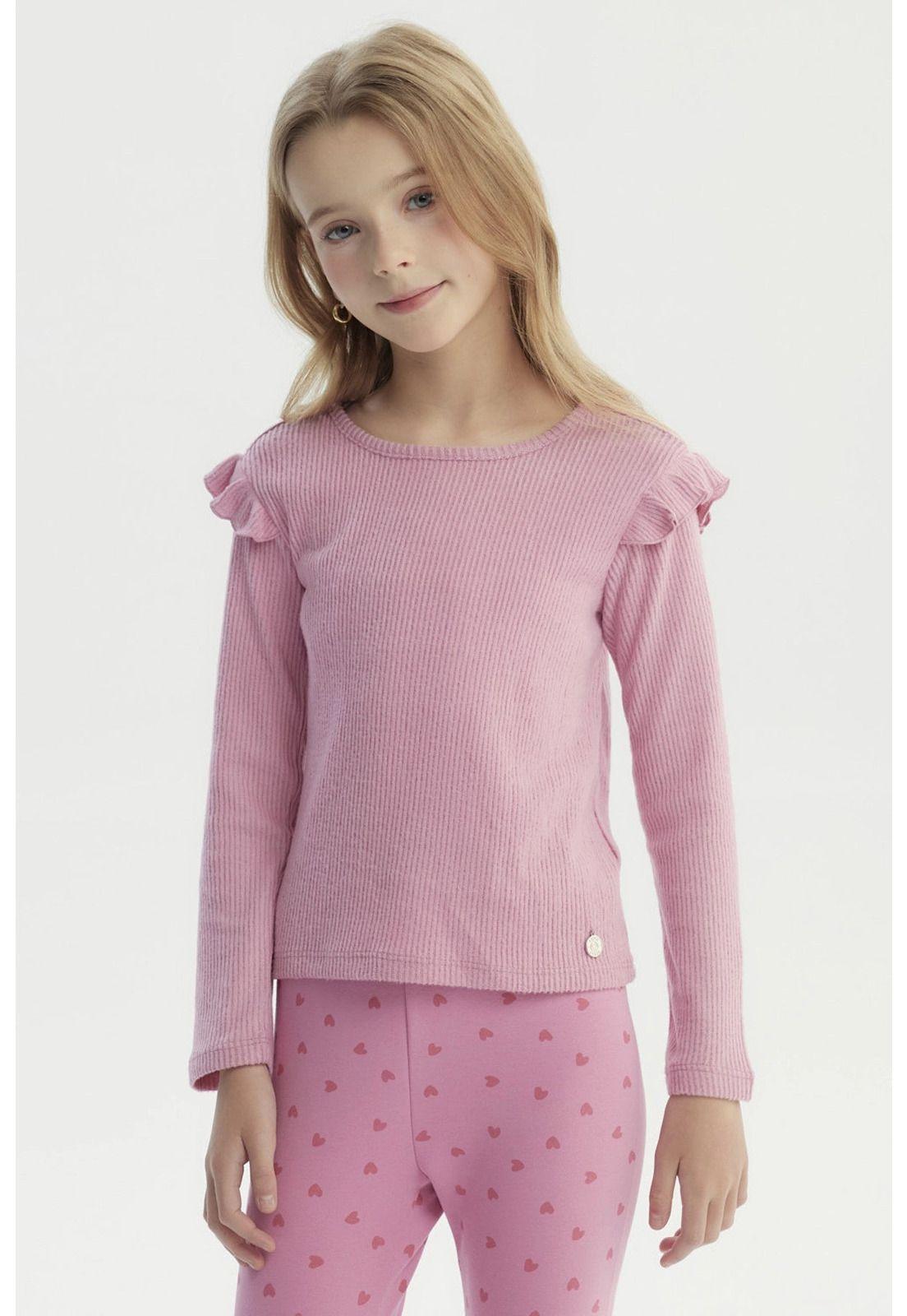 Polera Niña Slim Rosado - Vl-0