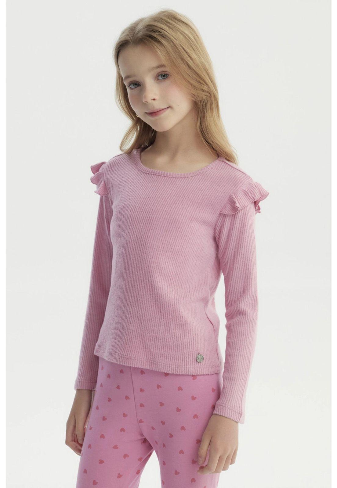 Polera Niña Slim Rosado - Vl-1