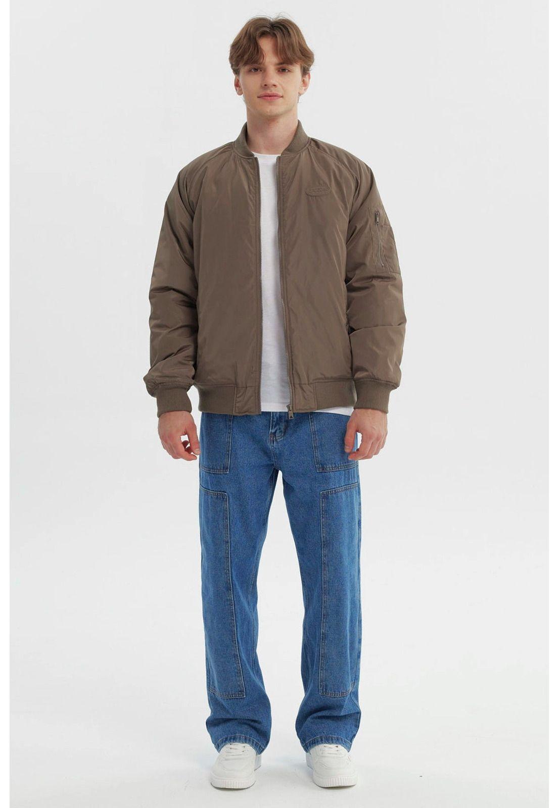 Chaqueta Hombre Slim Marron Piedra-3