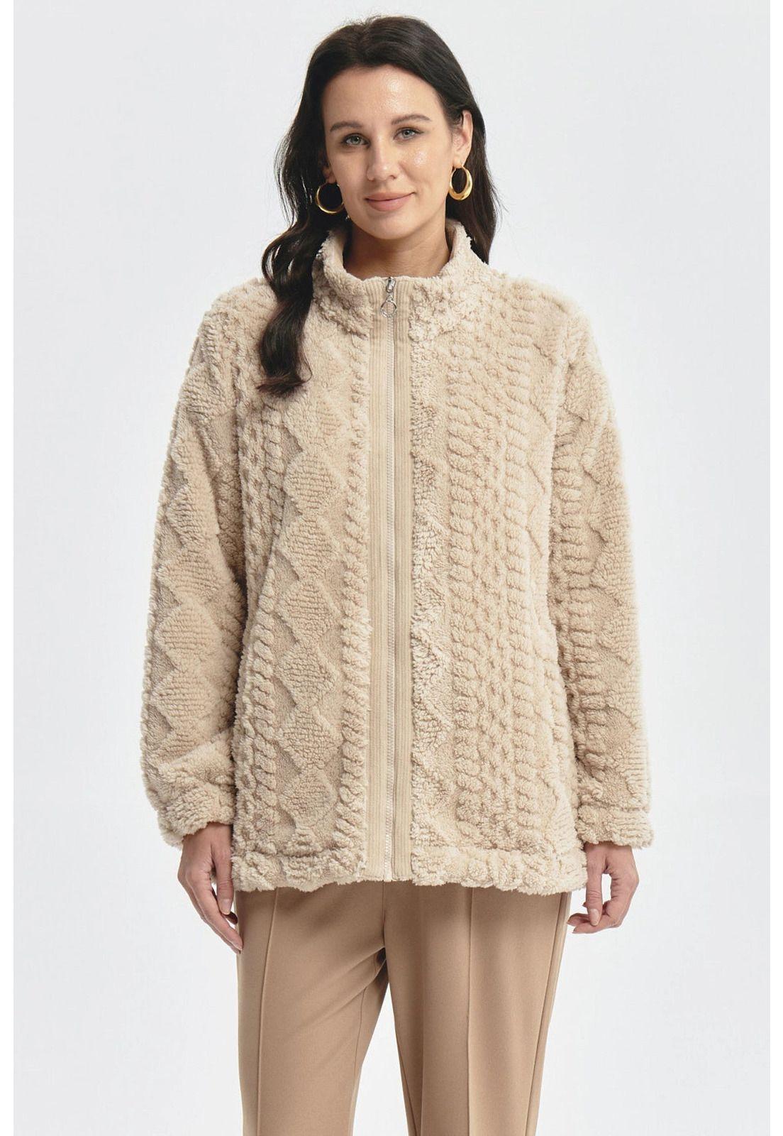 Polar Mujer Textura Beige-0