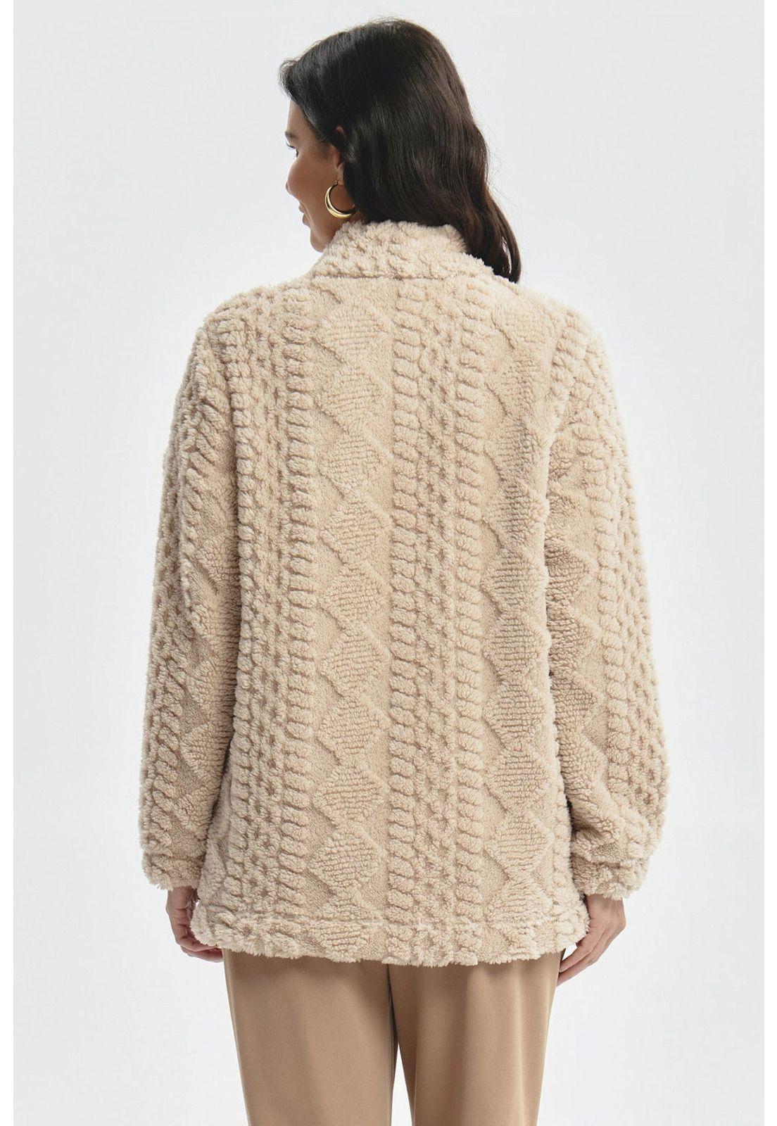 Polar Mujer Textura Beige-2