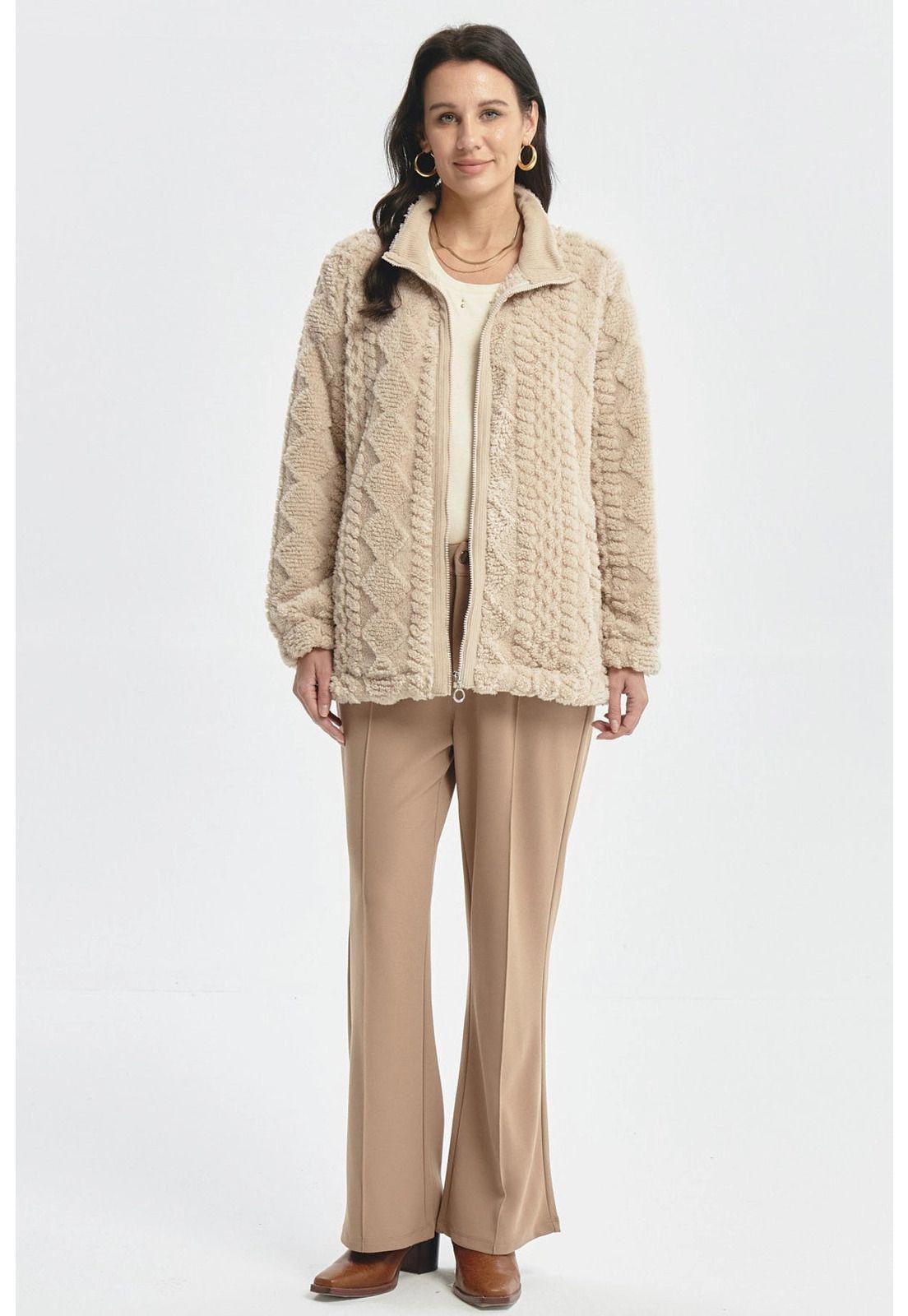 Polar Mujer Textura Beige-3