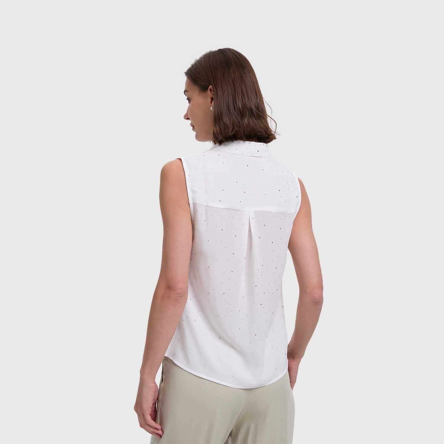 Blusa Mujer Abotonada Aplicación Crudo Fashion's Park-2