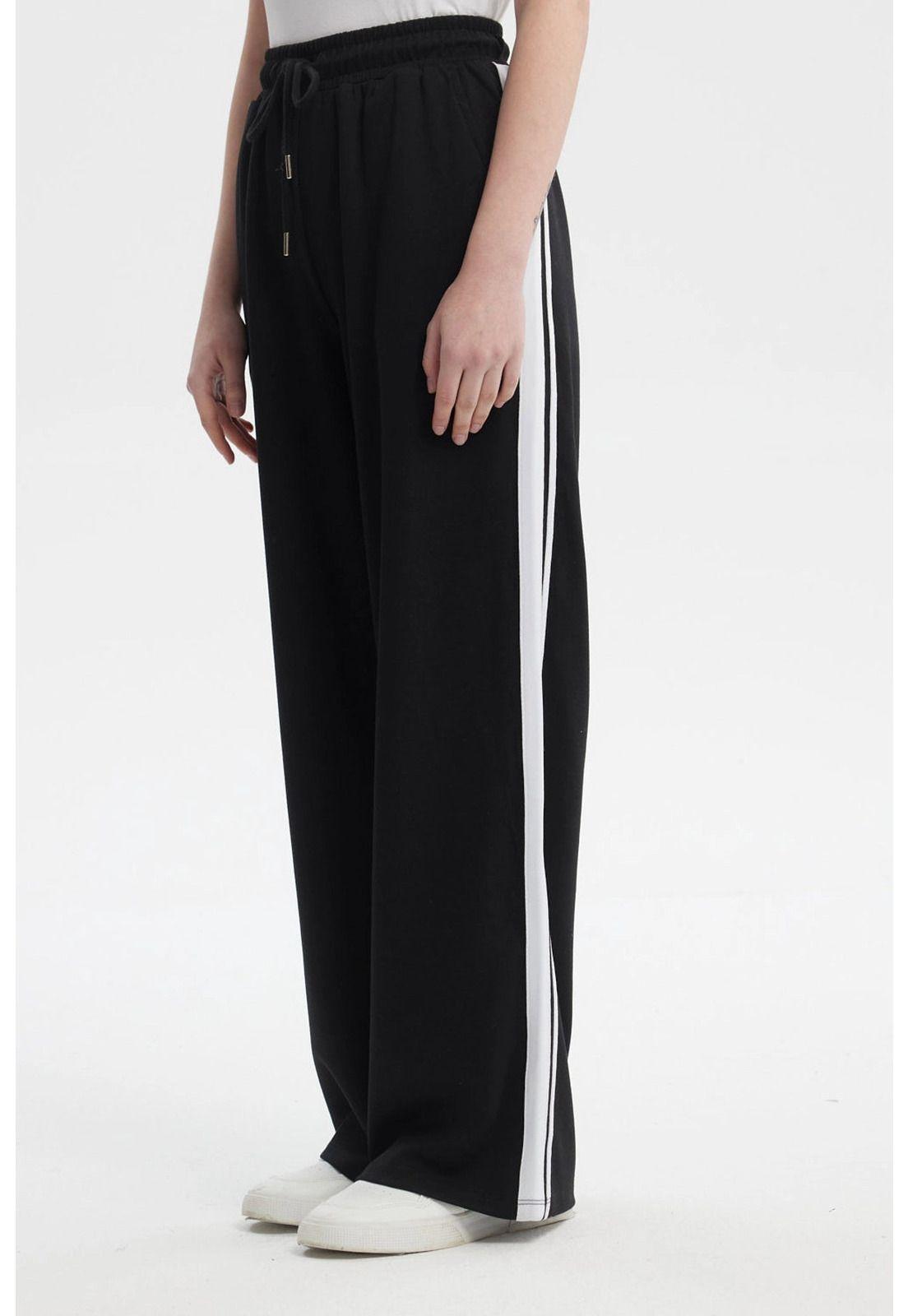 Pantalón Buzo Mujer Calce Recto Negro - lV-1