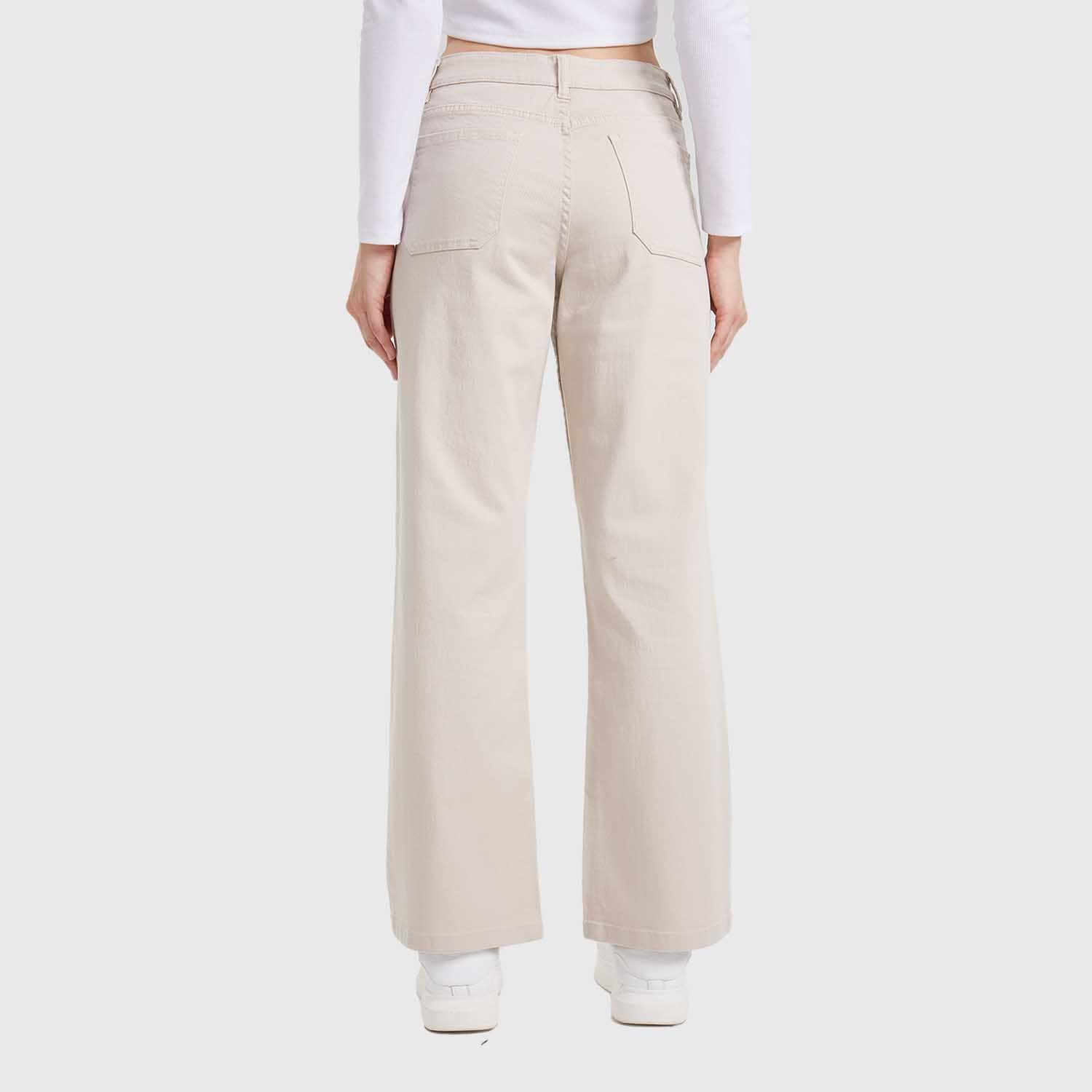 Jeans Mujer Recto Color Crudo-2