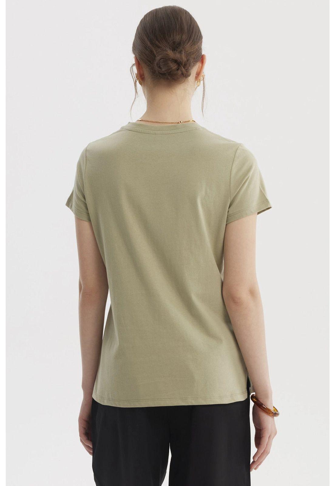 Polera Mujer Print Posicional Verde-2
