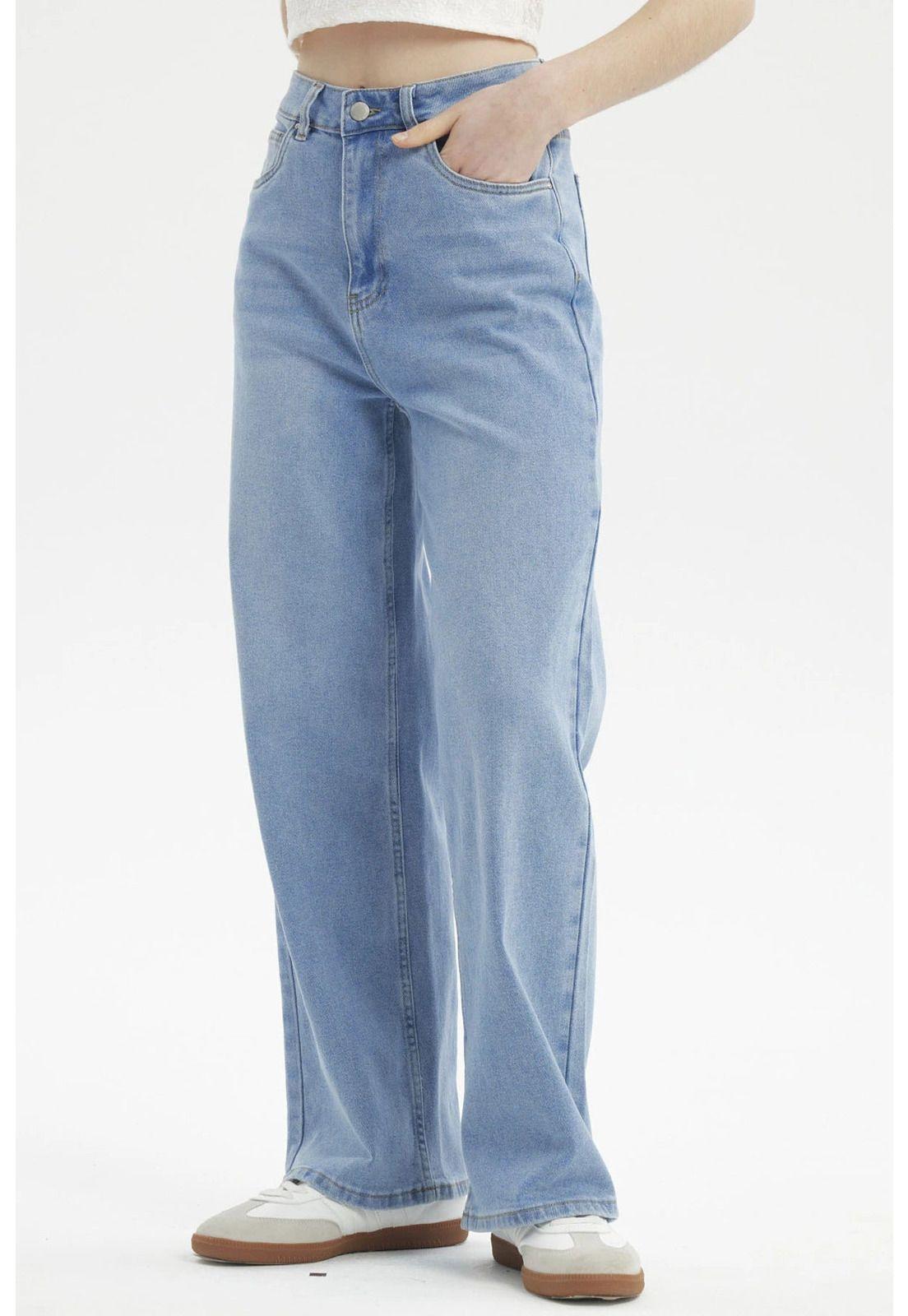 Jeans Mujer Baggy Azul Claro-1