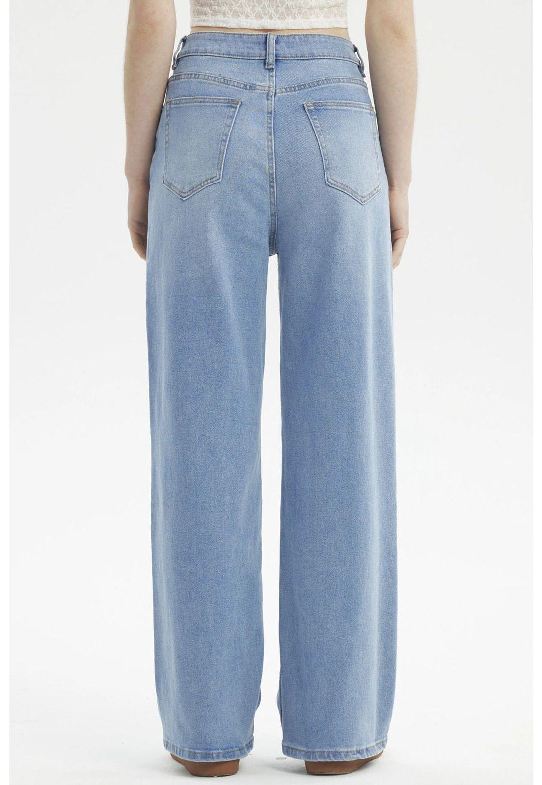 Jeans Mujer Baggy Azul Claro-2