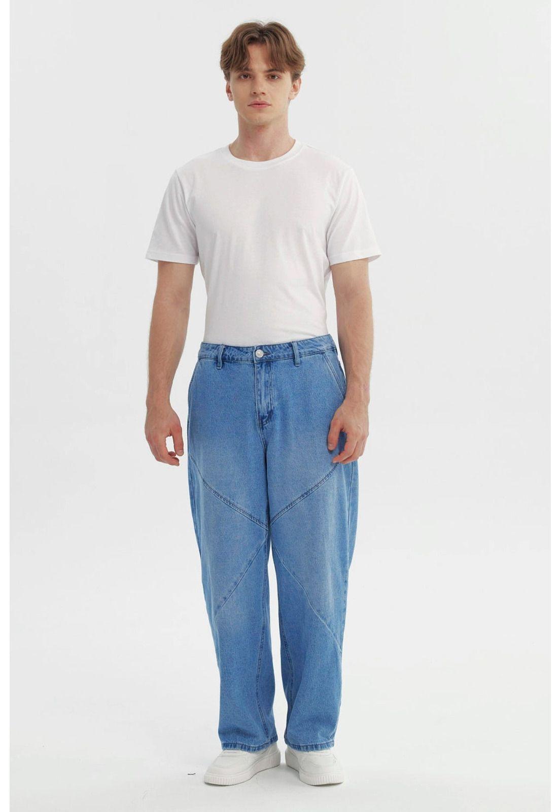 Jeans Hombre Baggy Azul Claro - lV-3