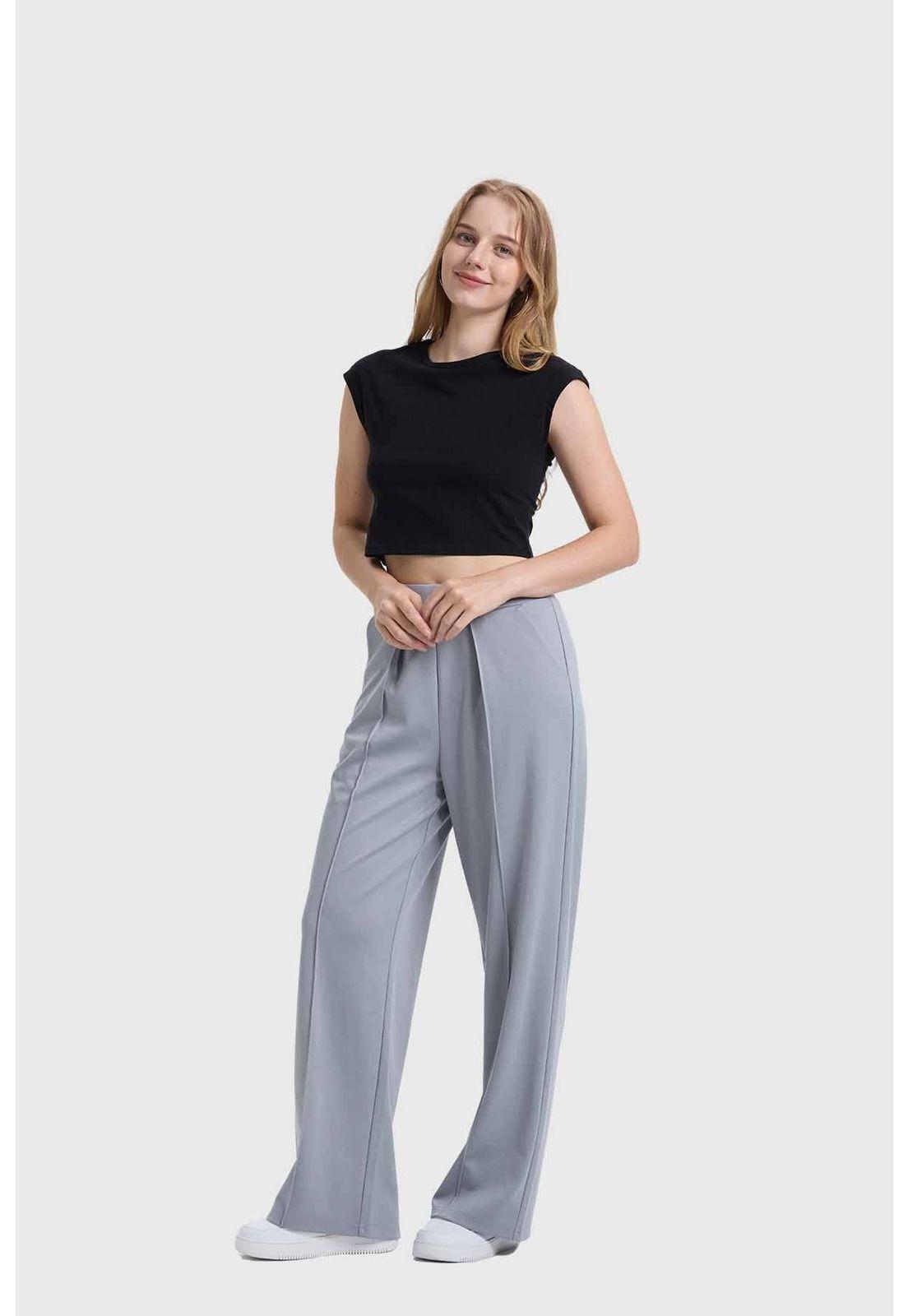 Polera Mujer Crop Negro - ll-3