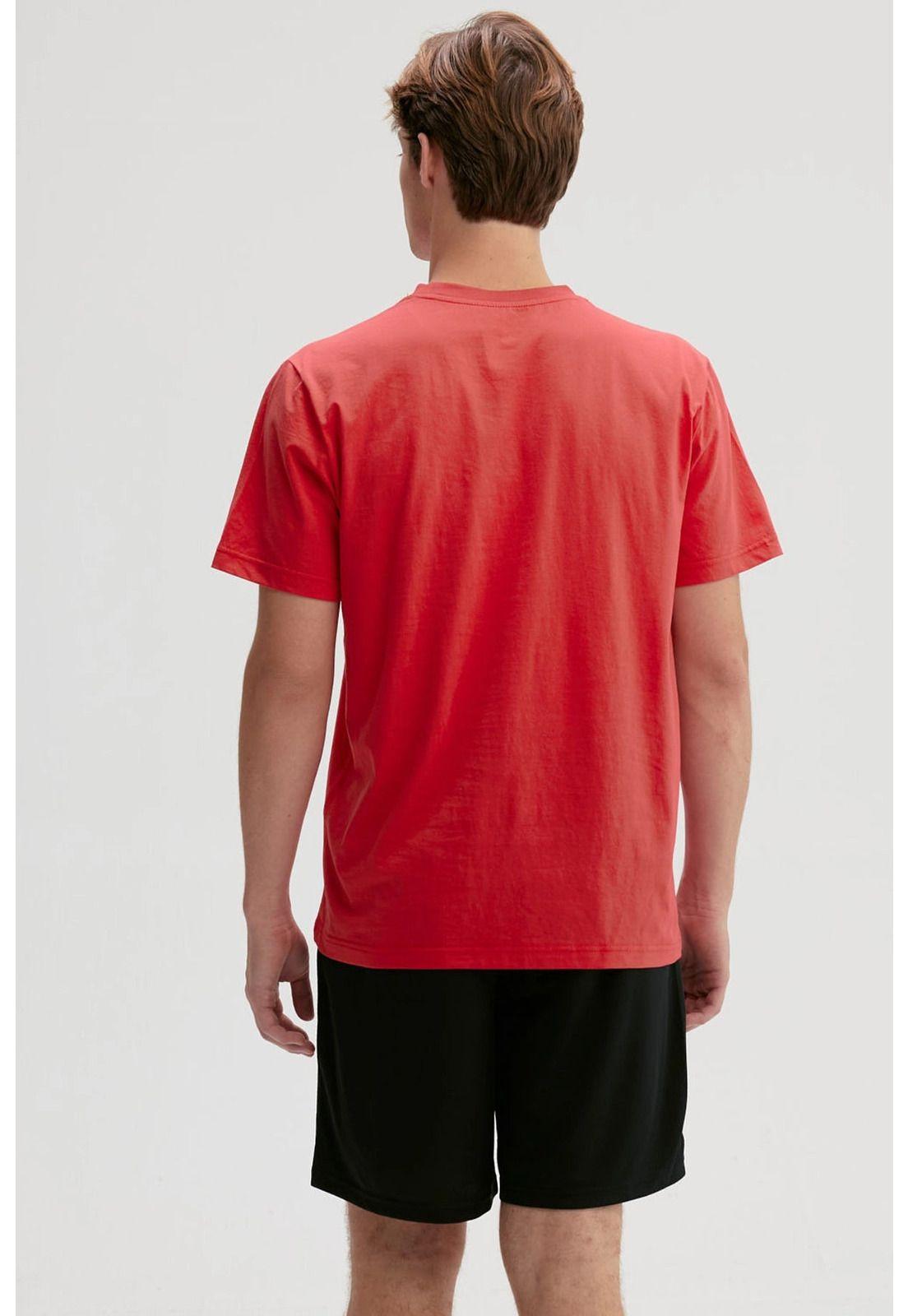 Polera Hombre Con Bolsillo Contraste Rojo-2