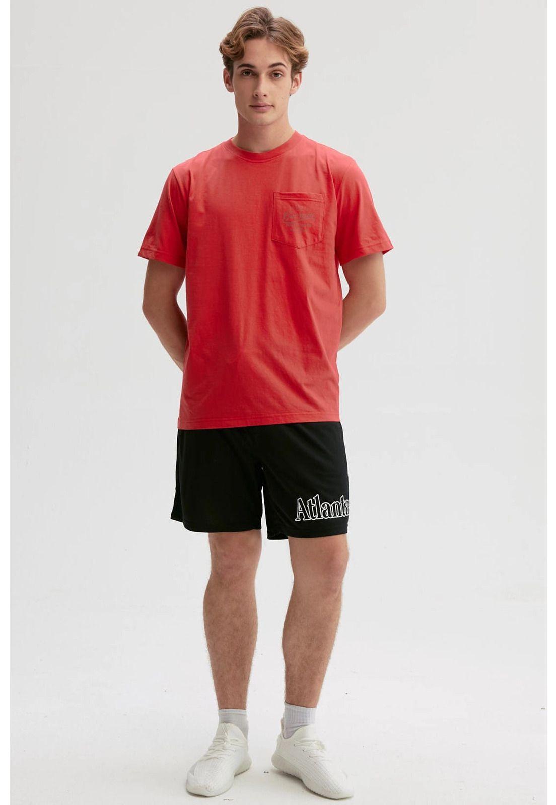Polera Hombre Con Bolsillo Contraste Rojo-3