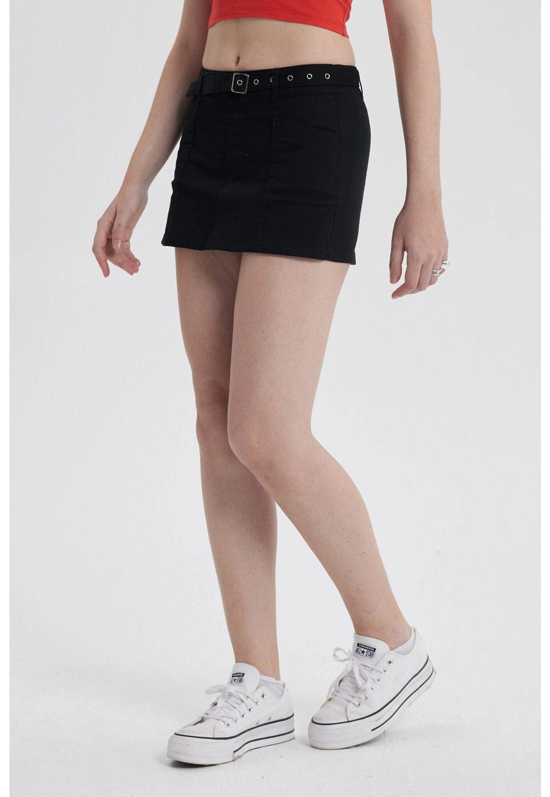 Short Mujer Short Con Cinturón Negro-1
