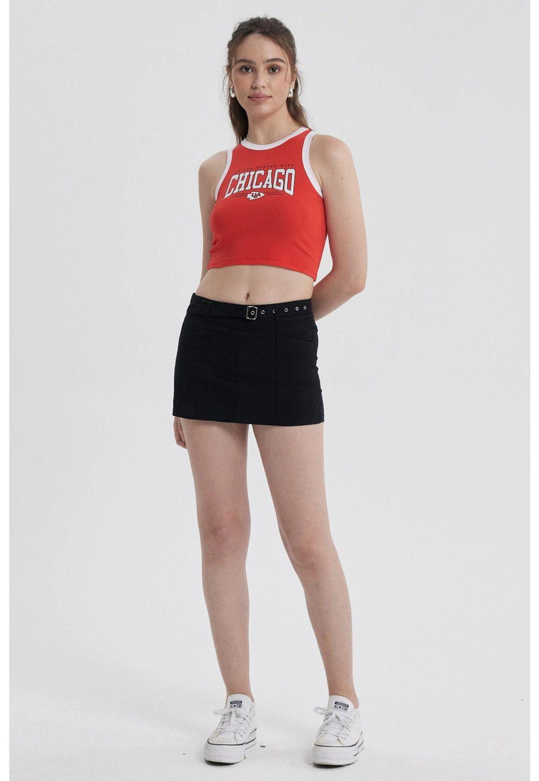 Short Mujer Short Con Cinturón Negro-3
