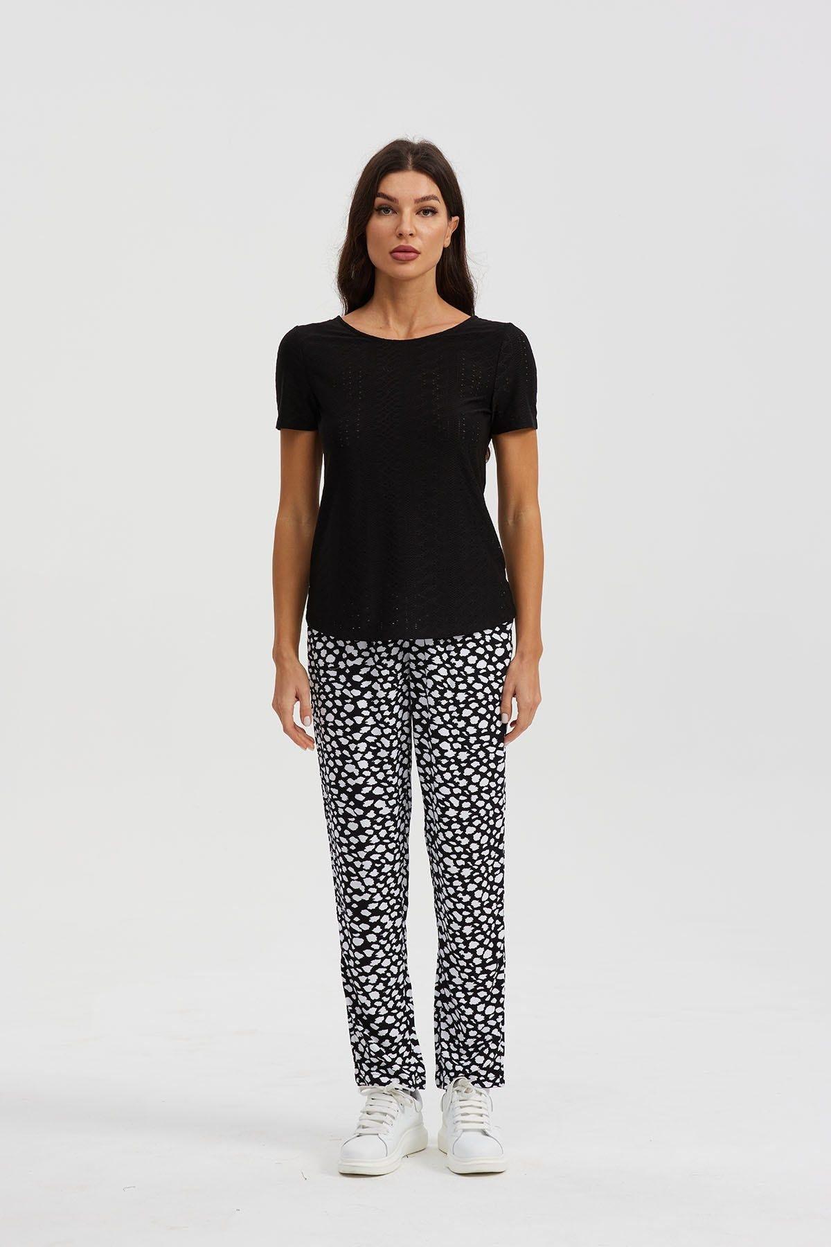 Polera Mujer Macramé Negro-3