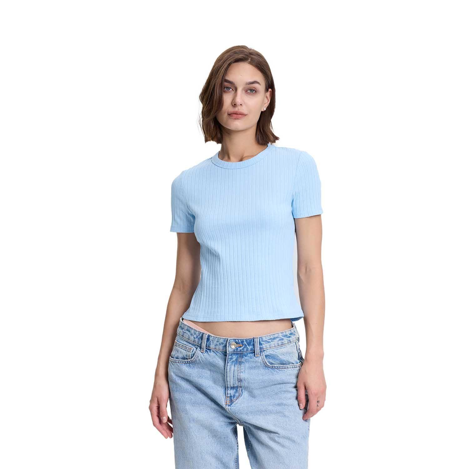 Polera Mujer Rip Crop Lisa Celeste Fashion's Park-0