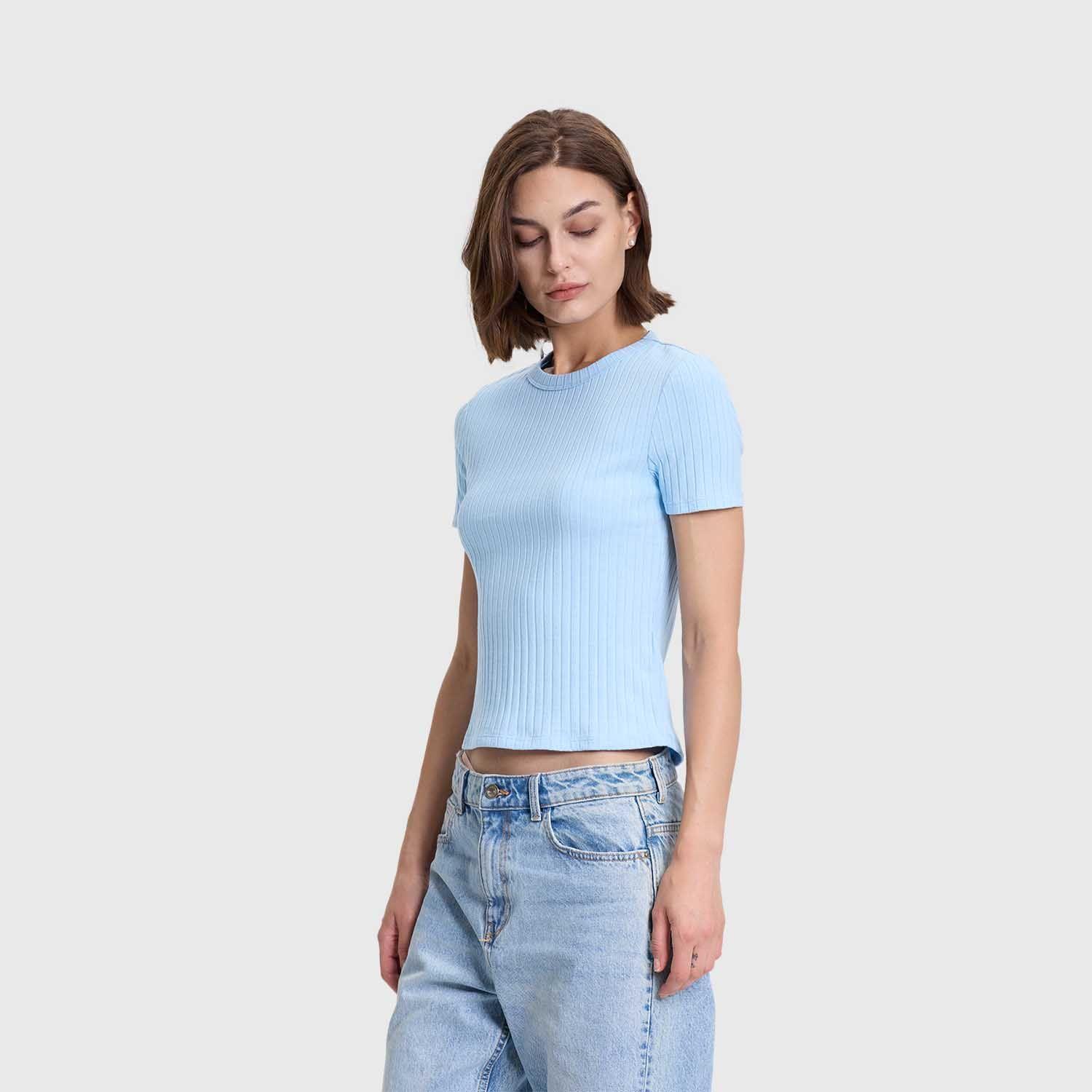 Polera Mujer Rip Crop Lisa Celeste Fashion's Park-1