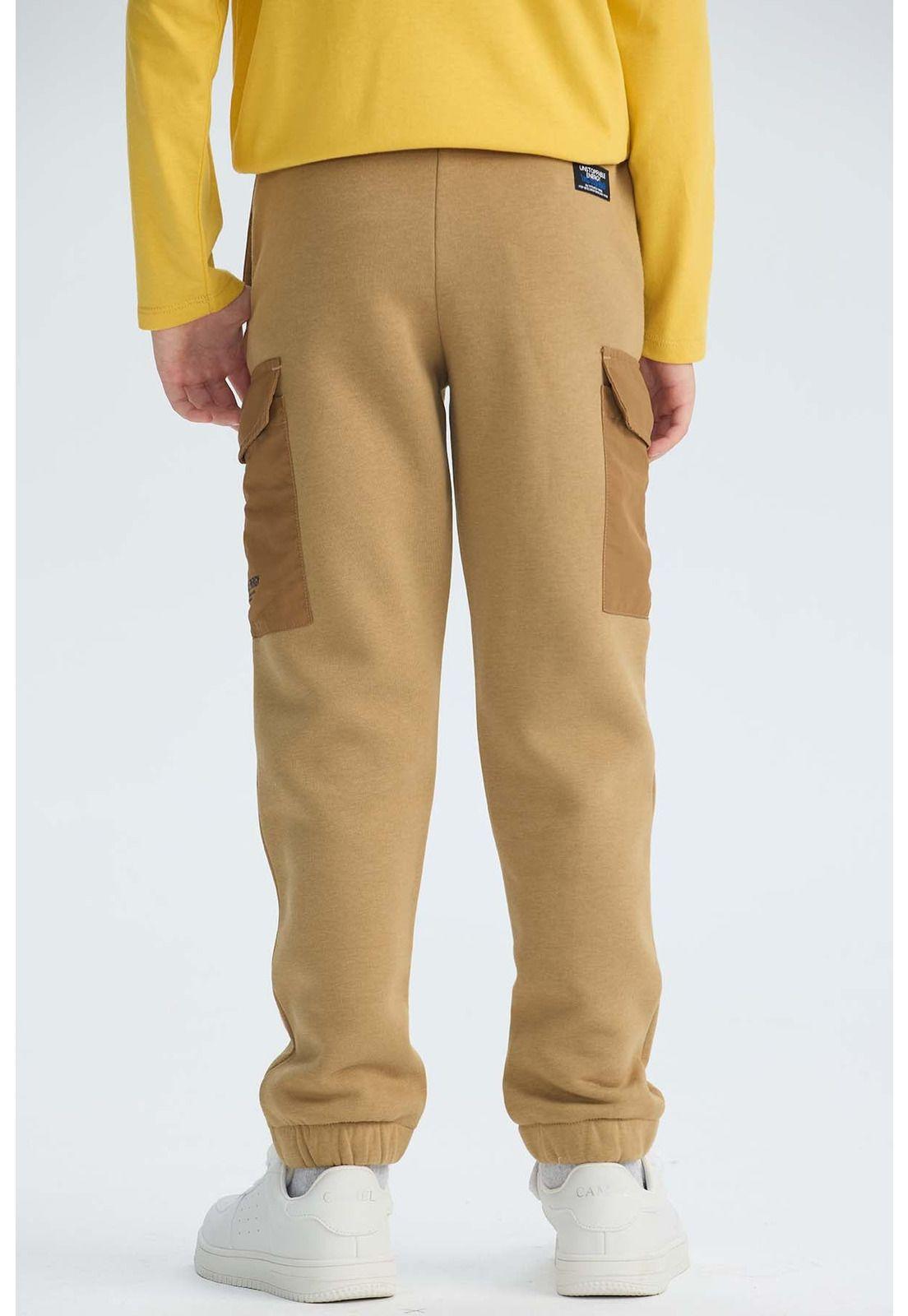 Pantalón Buzo Niño Jogger Cargo Kaki-2