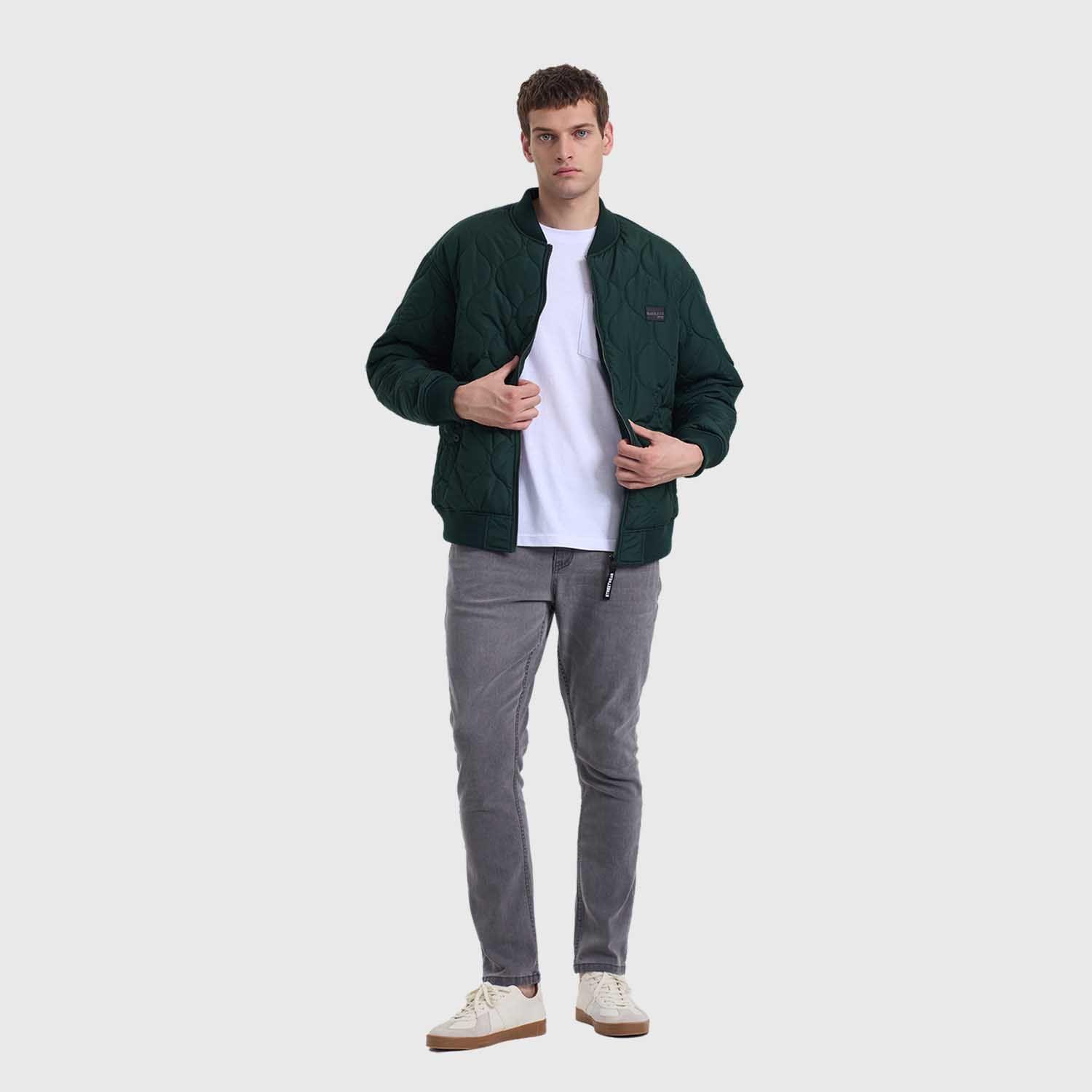 Chaqueta Hombre Bomber Verde Militar I Fashion's Park-3