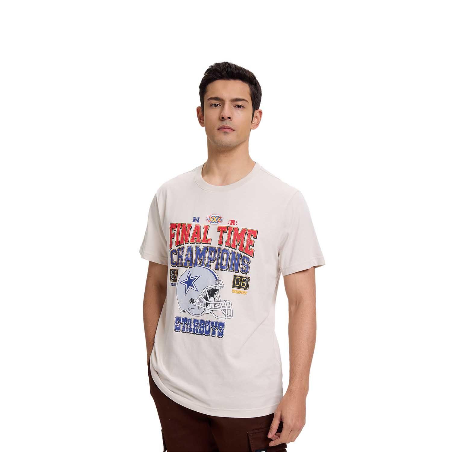 Polera Hombre Print Regular Fit Beige Fashion's Park-0