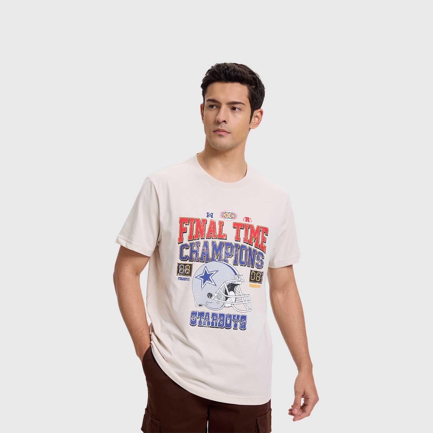Polera Hombre Print Regular Fit Beige Fashion's Park-1