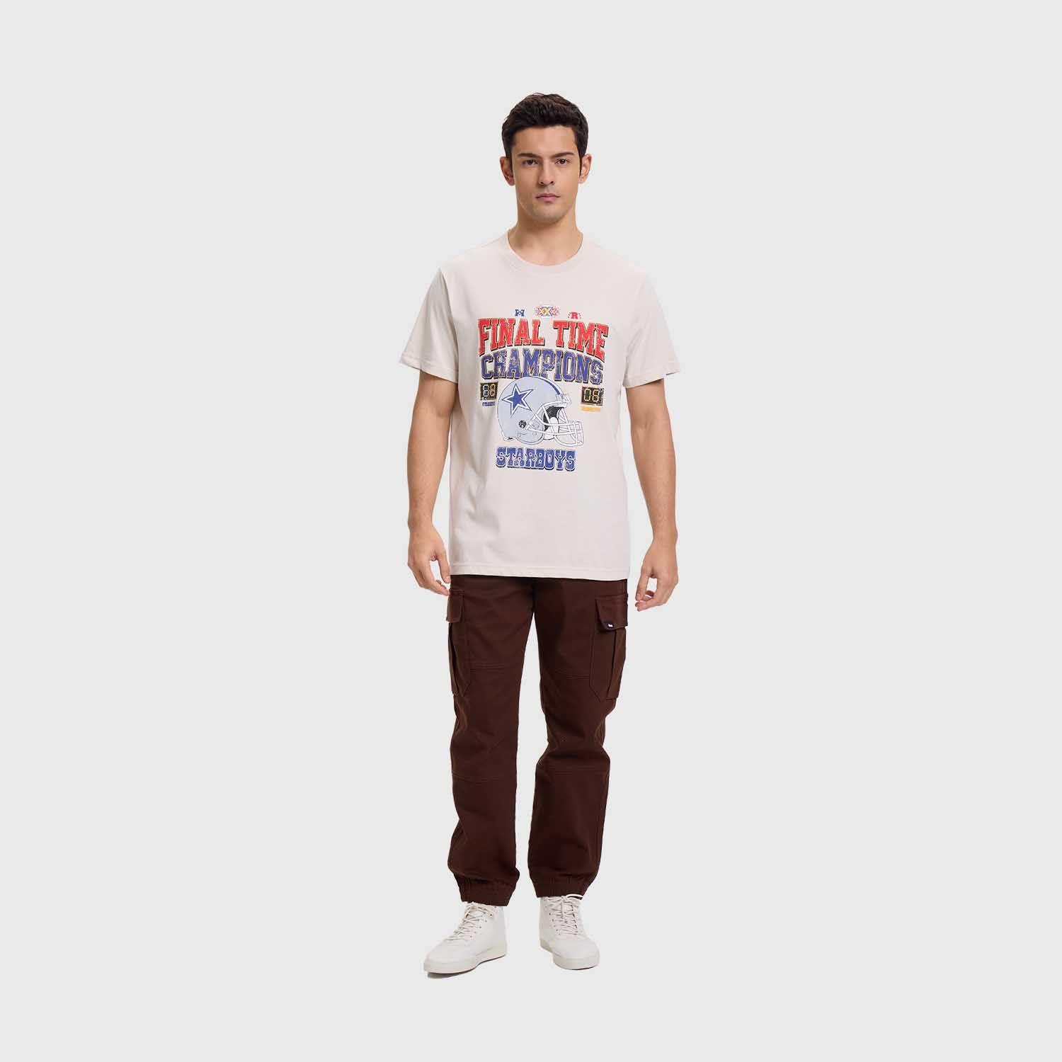 Polera Hombre Print Regular Fit Beige Fashion's Park-3