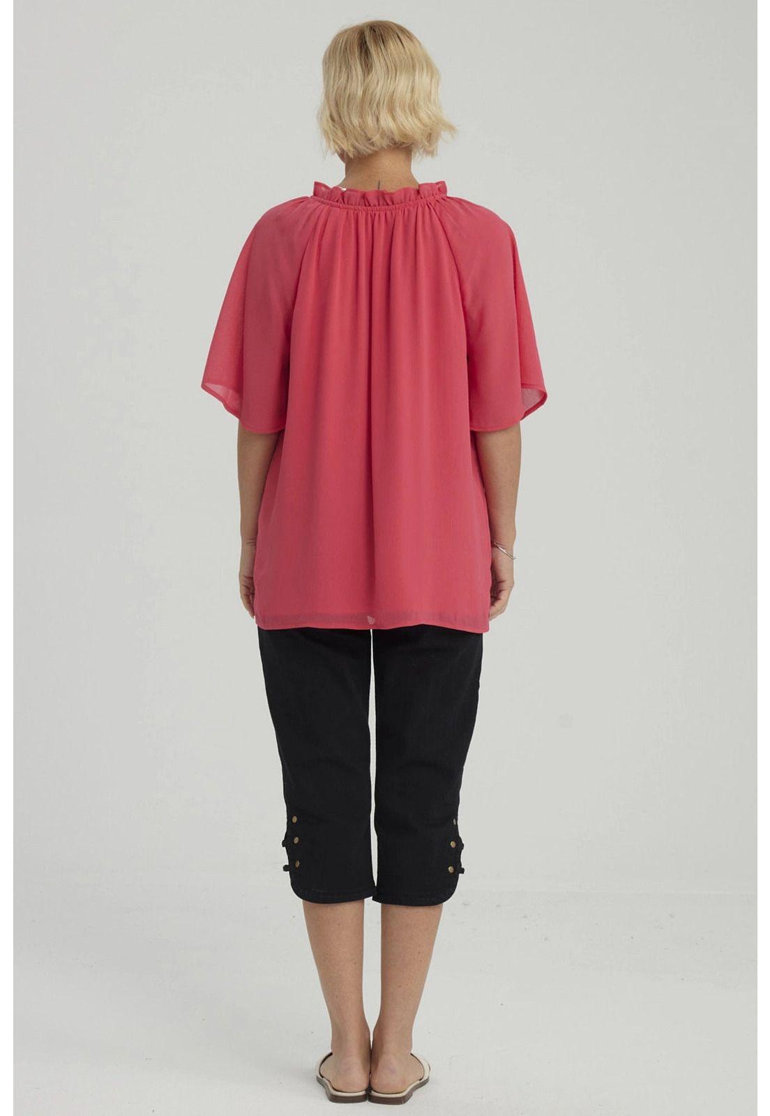 Blusa Mujer Con Cordón Fucsia-6