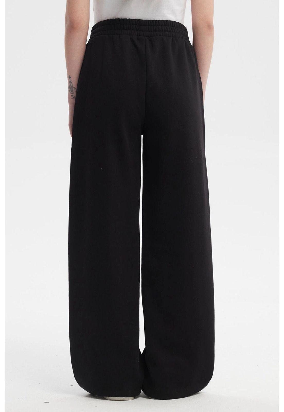 Pantalón Buzo Mujer Wide Leg Negro - lll-2