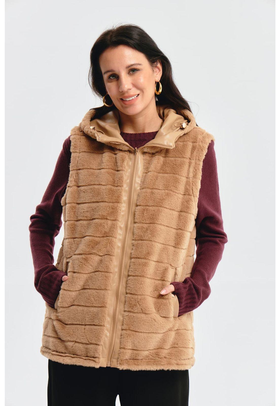 Chaqueta Mujer Slim Reversible Beige-1