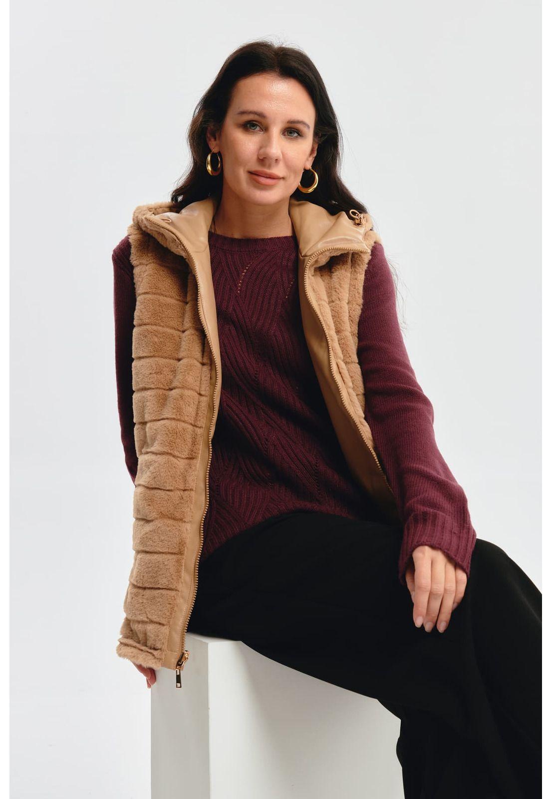 Chaqueta Mujer Slim Reversible Beige-3