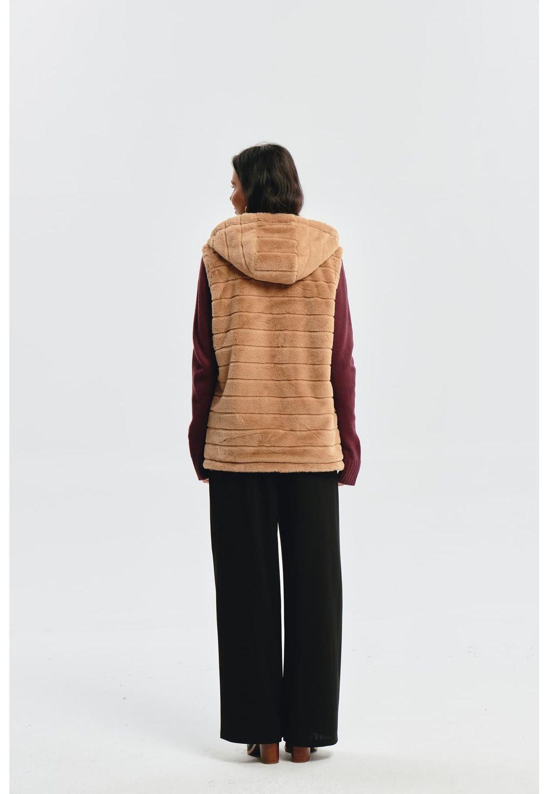 Chaqueta Mujer Slim Reversible Beige-4