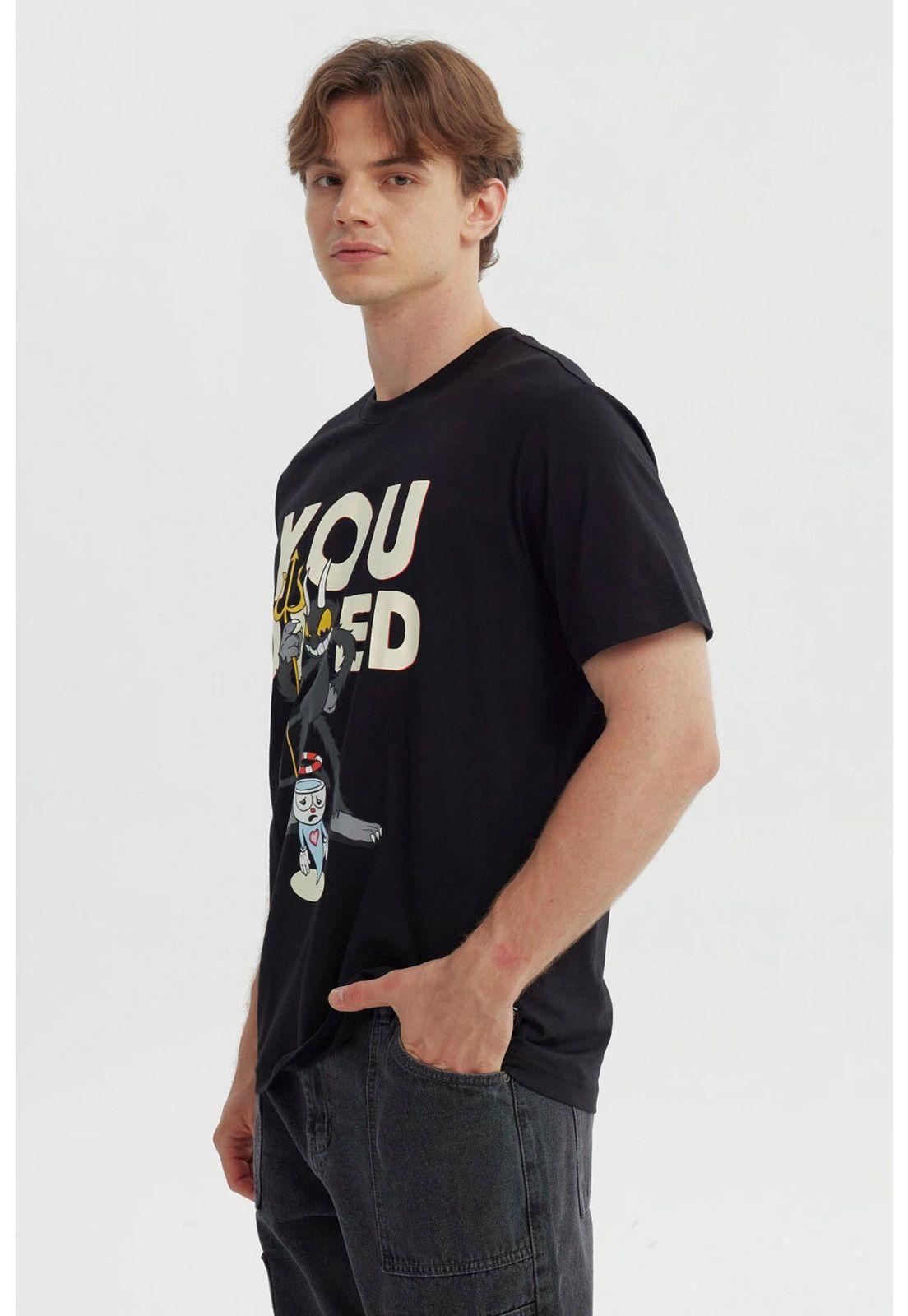 Polera Hombre Regular Negro - lX-1