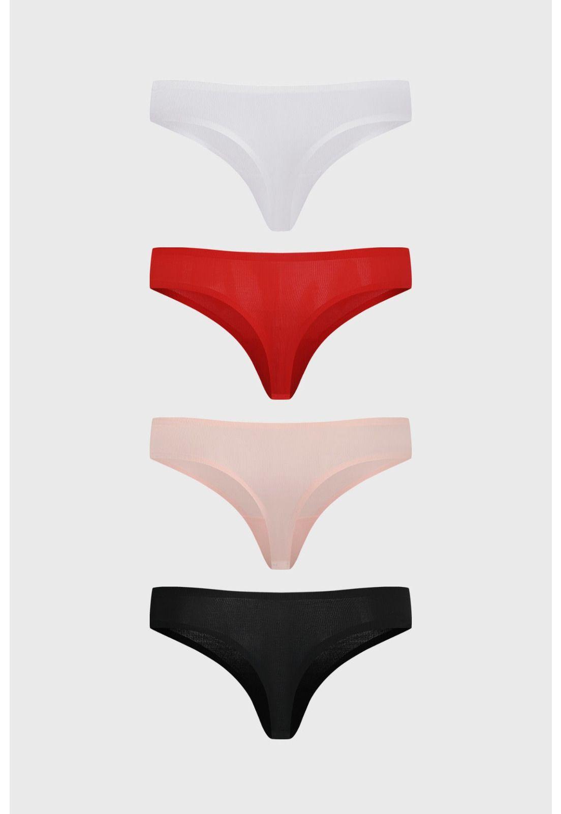 Calzón Mujer Pack4 Colaless Palo Rosa-0