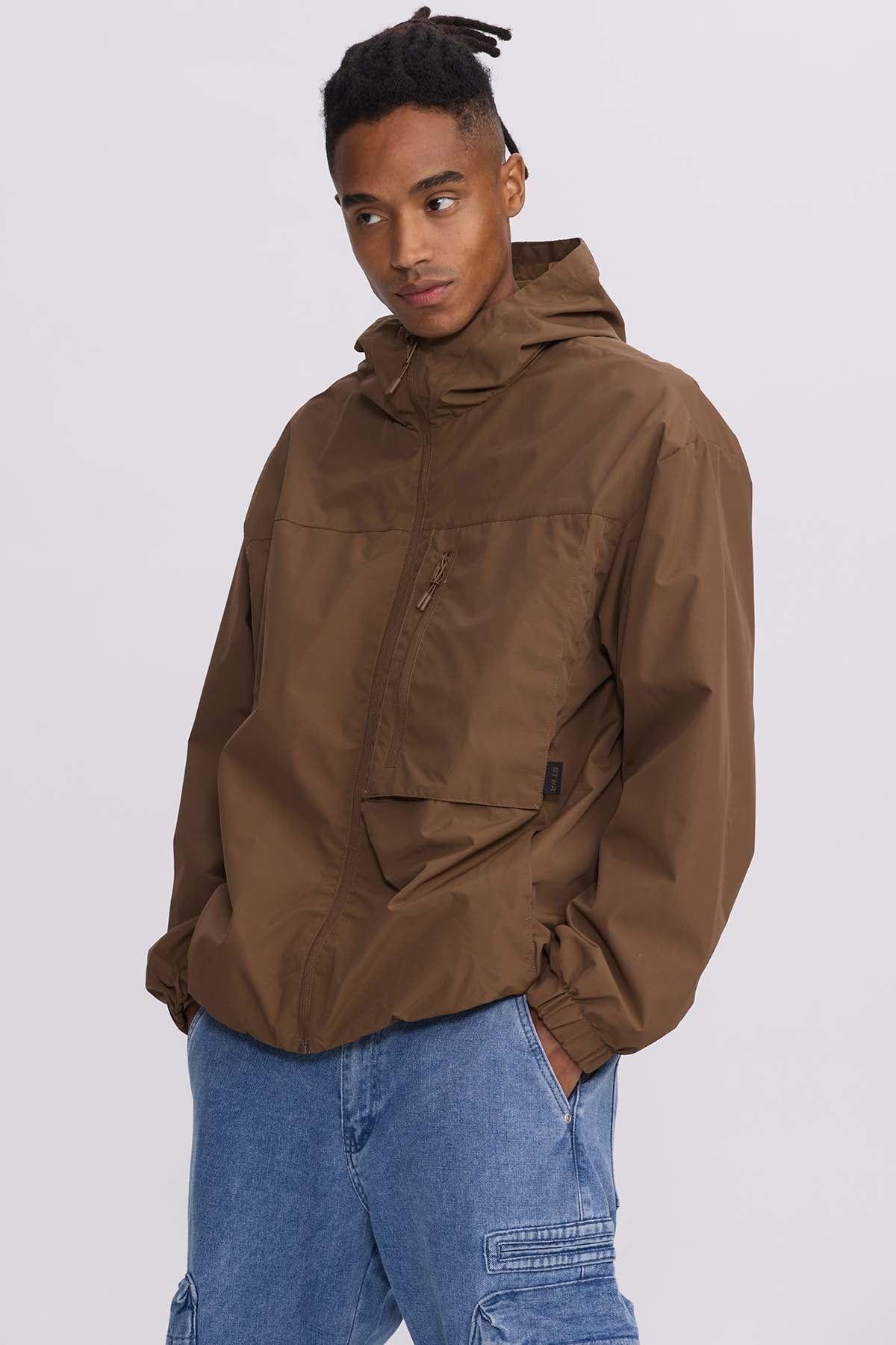 Chaqueta Hombre Cortaviento Camel-1
