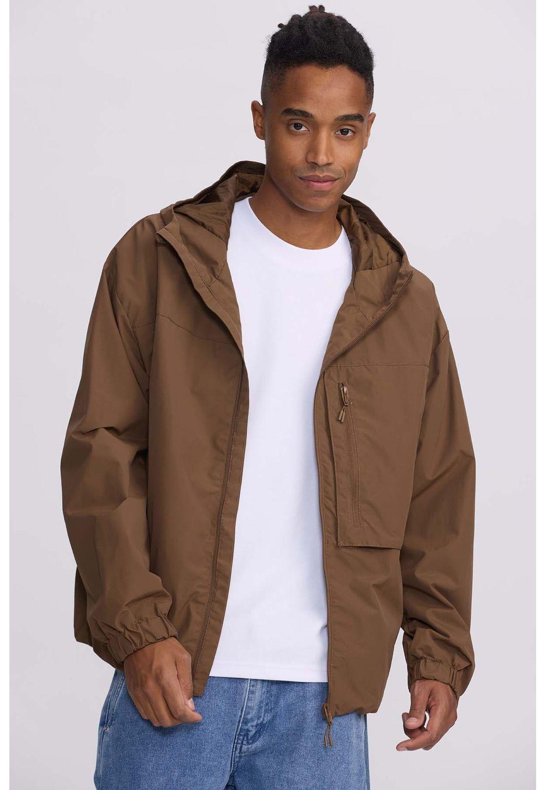 Chaqueta Hombre Cortaviento Camel - ll-0