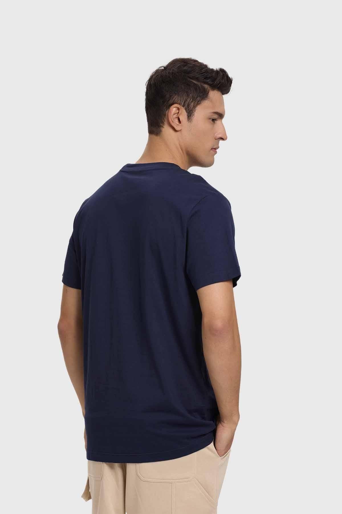 Polera Hombre Print Acid Wash Azul-2