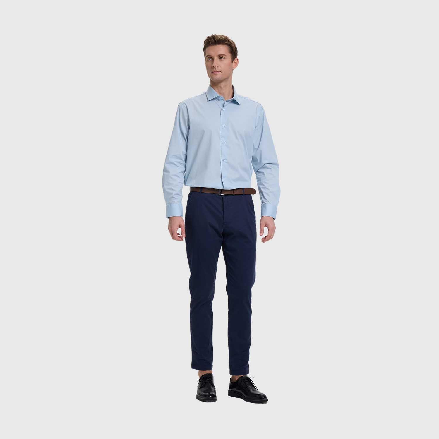 Pantalón Hombre Chino Cinturon Azul Marino Fashion's Park-3