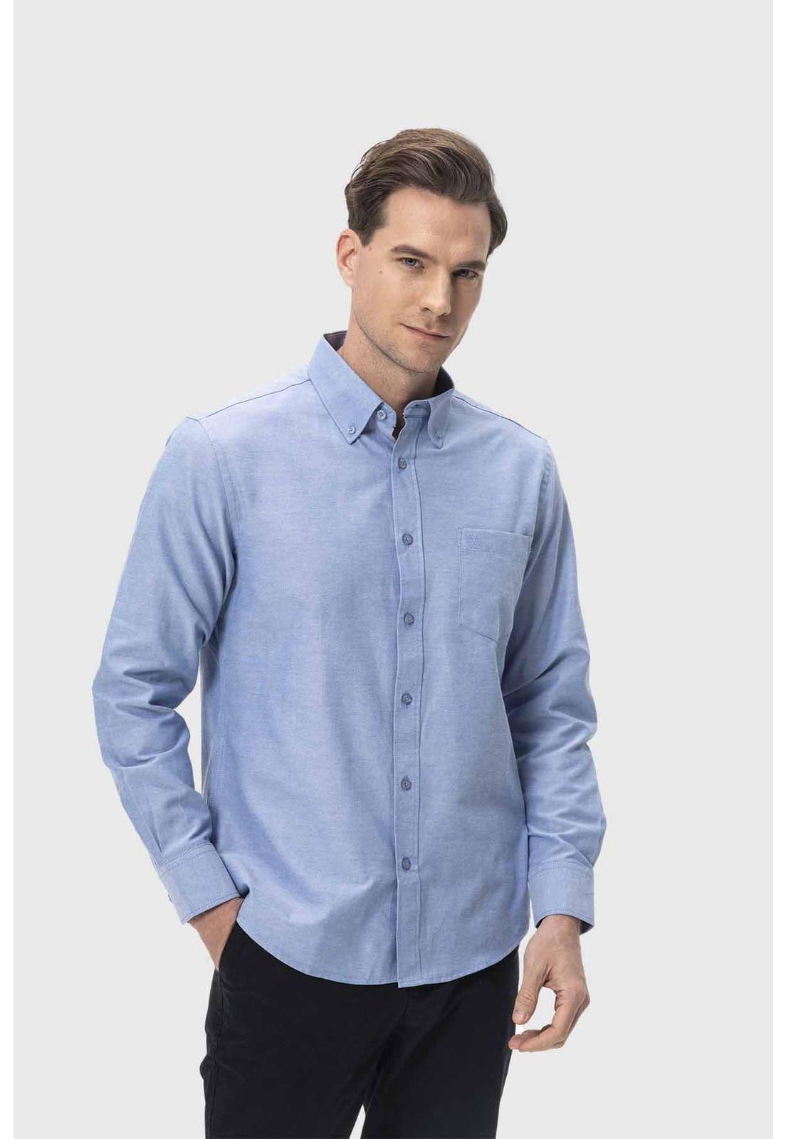 Camisa Hombre Oxford Azul - lll-1