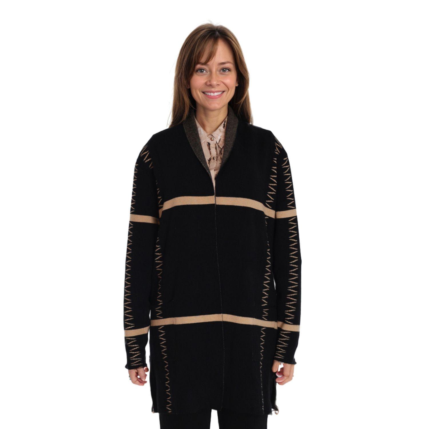 Sweater Mujer Rapport Negro-0