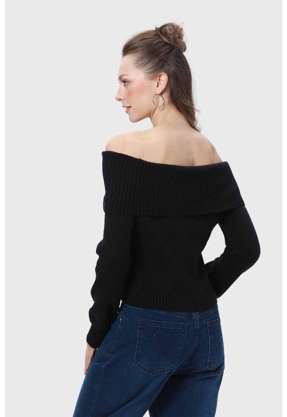 Sweater Mujer Bardot Negro - ll-2