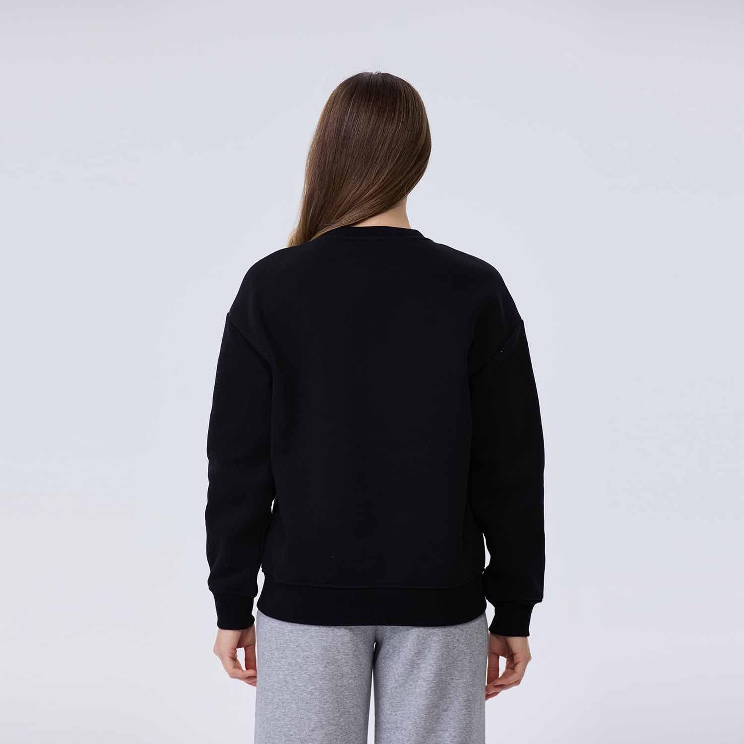 Polerón Mujer Oversize Print Negro-2