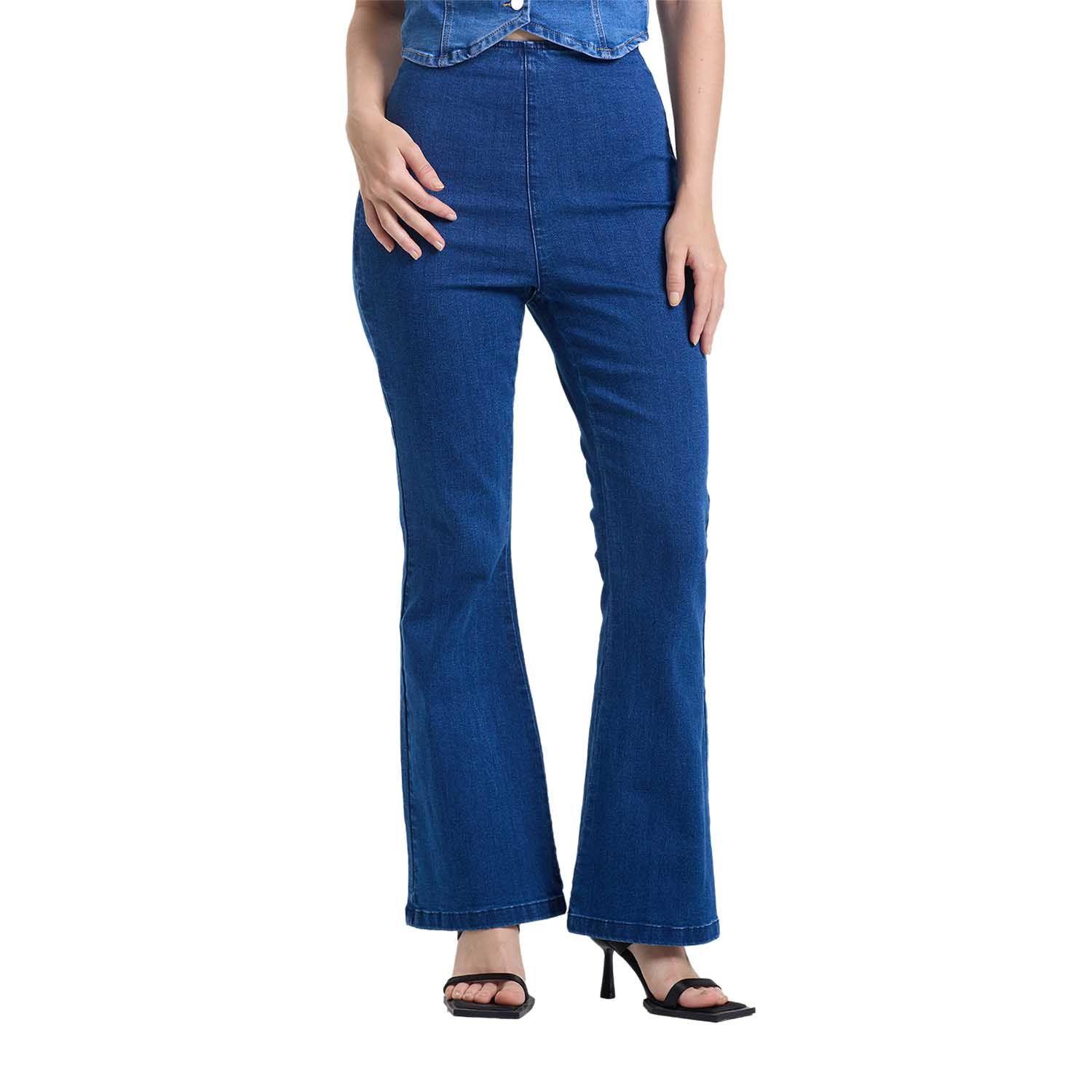 Jeans Mujer Flare Jeggins Azul Fashion's Park-0