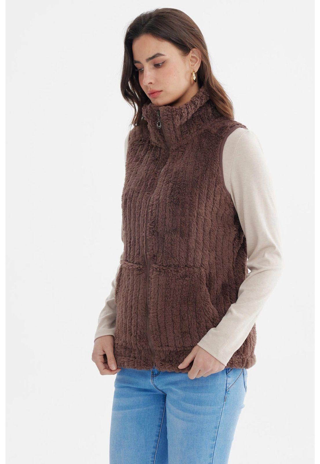 Polar Mujer Peludo Con Textura Chocolate - ll-1