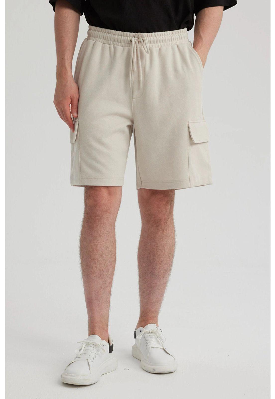 Bermuda Hombre Cargo Beige - ll-0