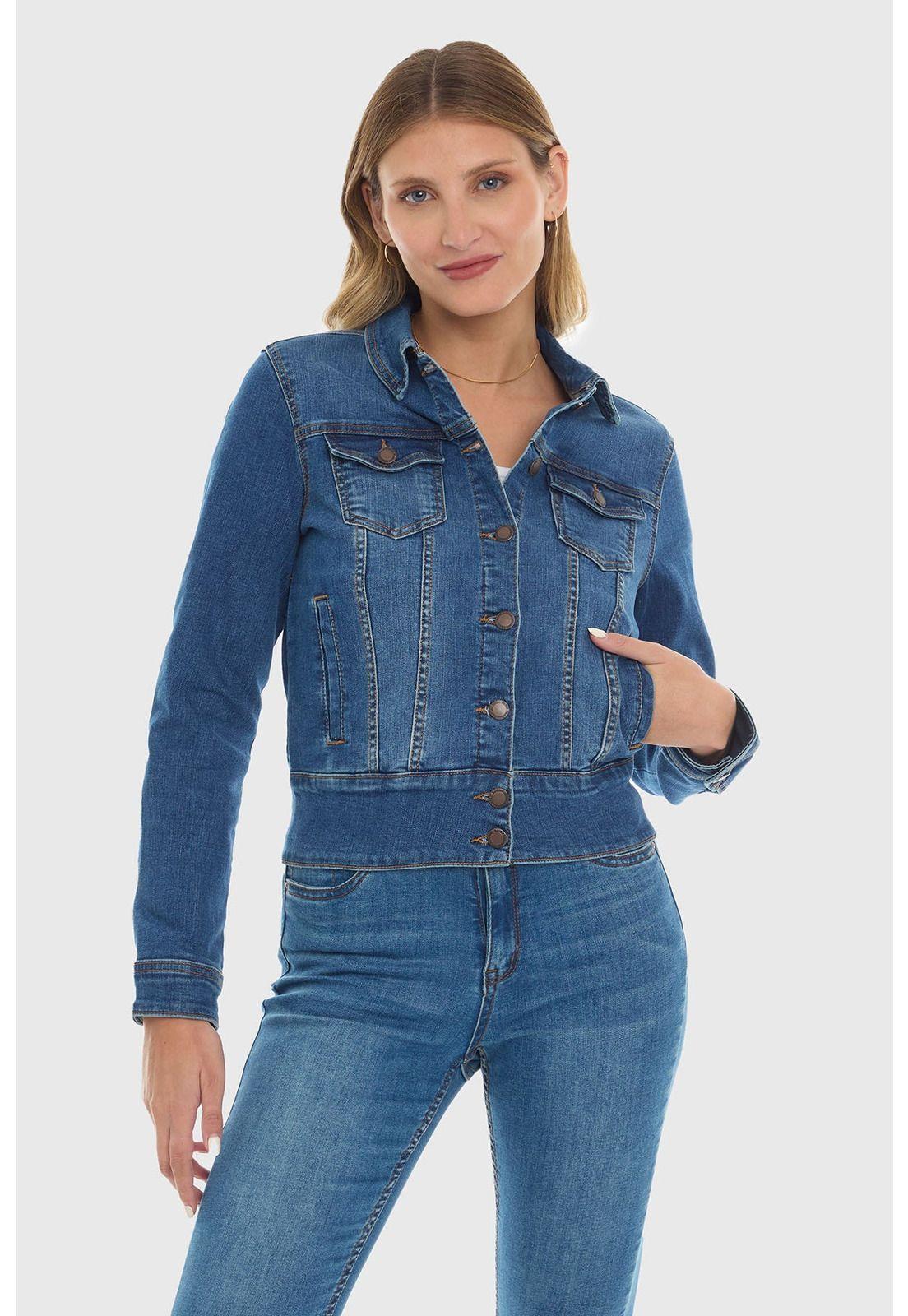 Chaqueta Mujer Clásica Azul - lll-0