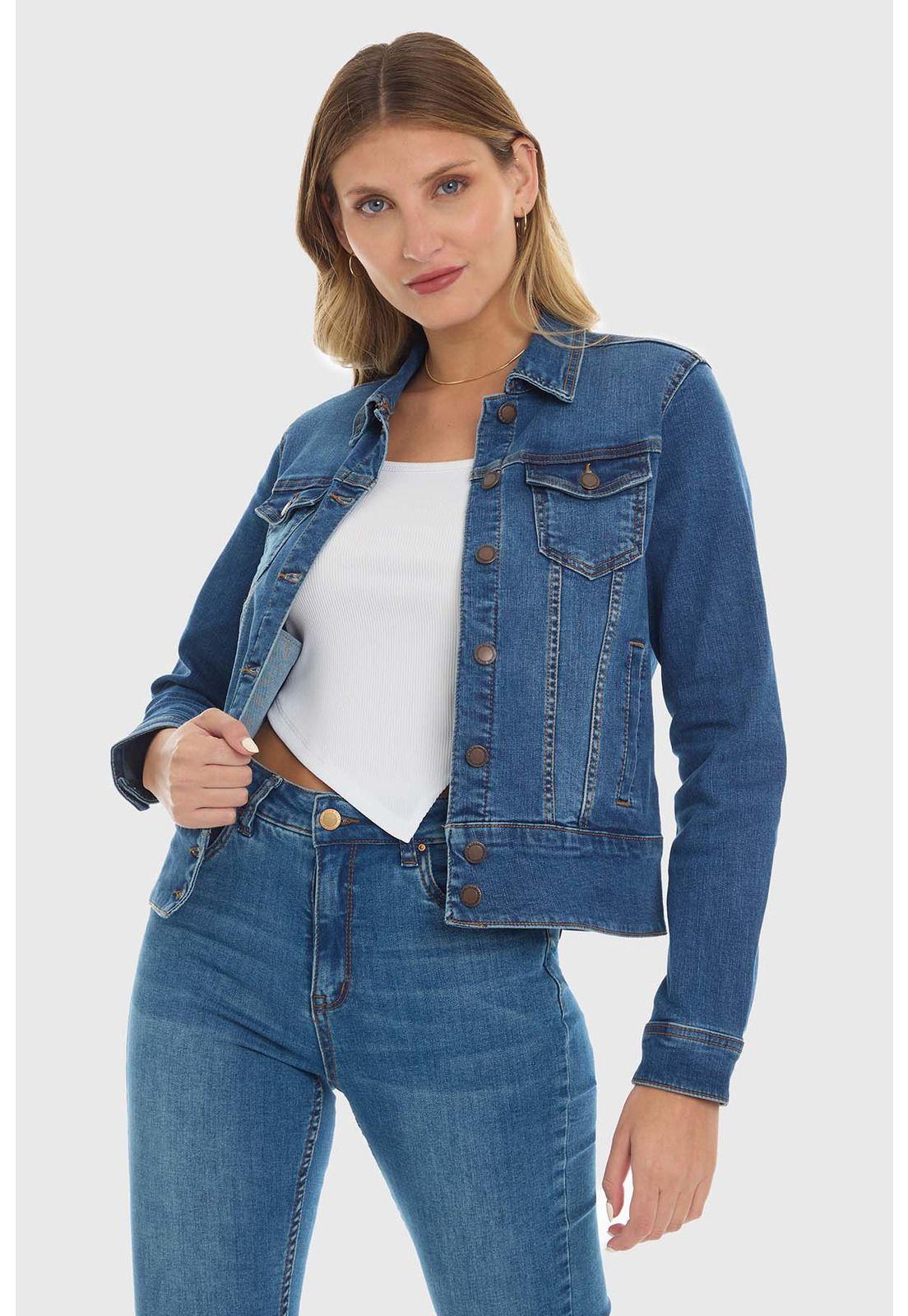 Chaqueta Mujer Clásica Azul - lll-1