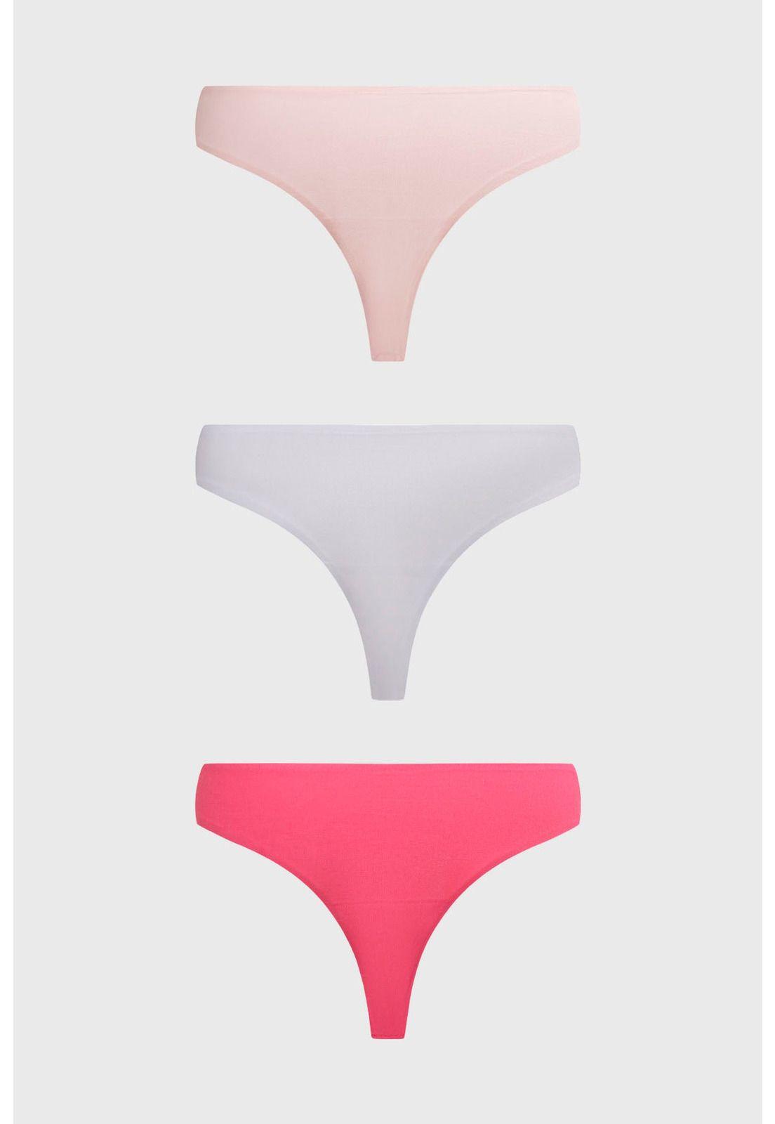 Calzón Mujer Colaless Tripack Liso Fucsia-0
