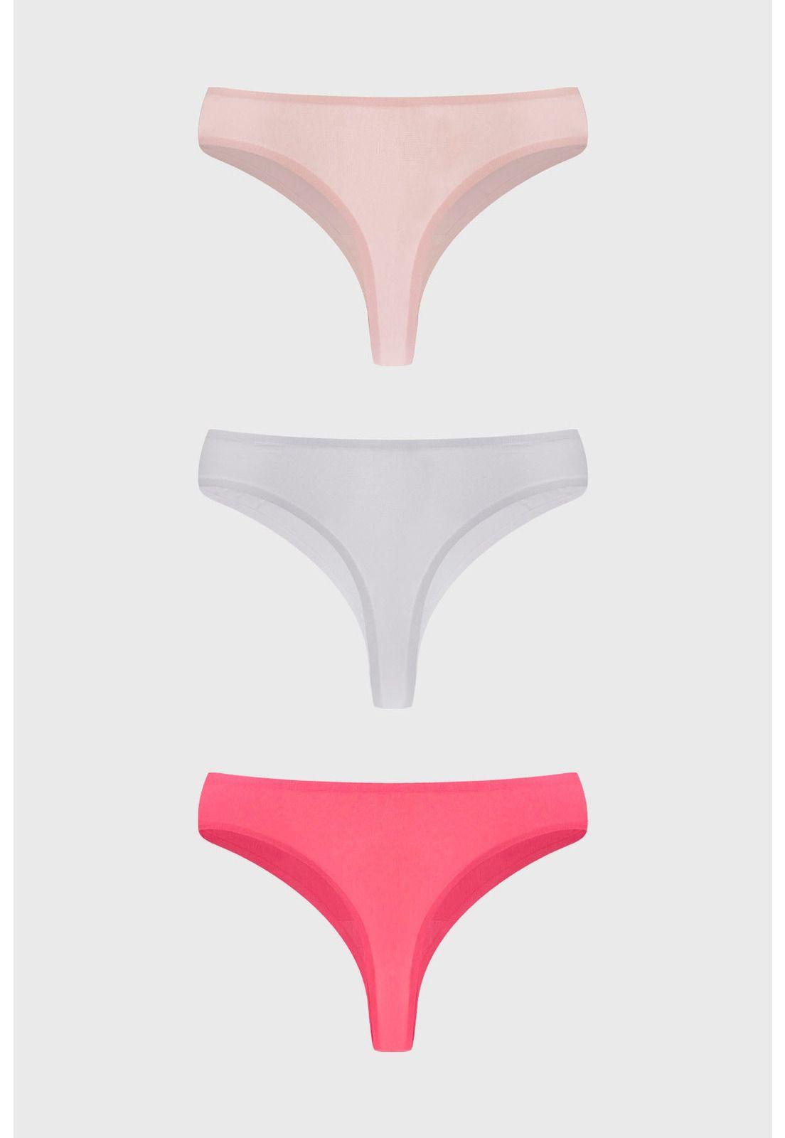 Calzón Mujer Colaless Tripack Liso Fucsia-1