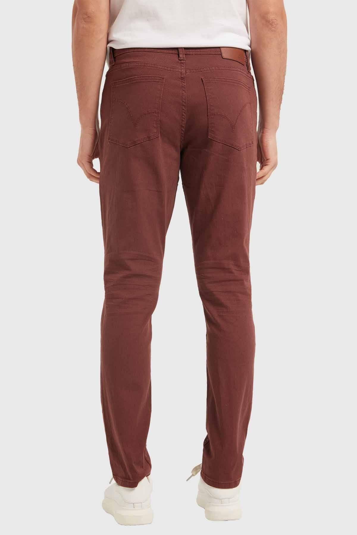 Jeans Hombre Slim Burdeo-2