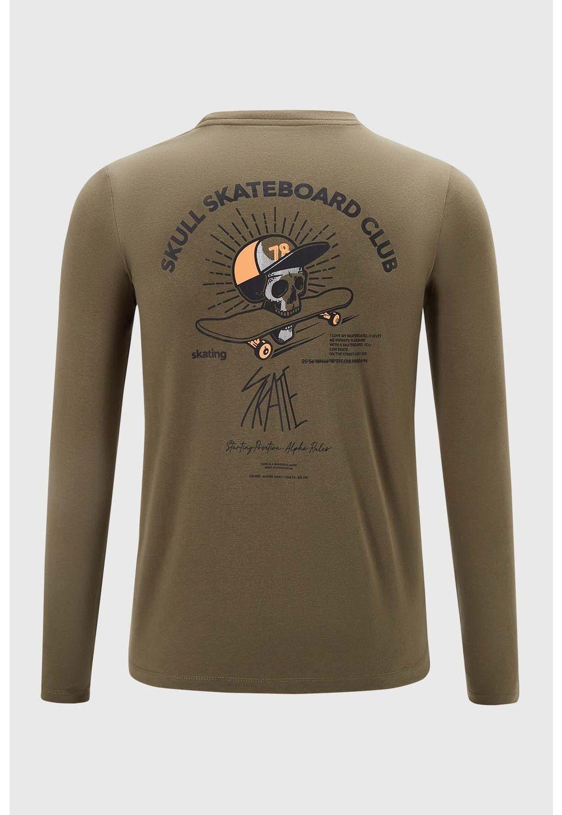 Polera Niño Estampado Verde-1